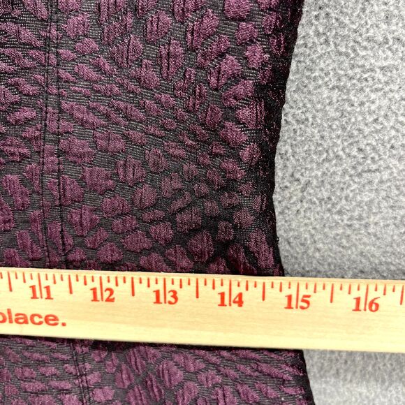 Tahari Dress Women 6 Purple Sheath Short Sleeve round neck lined back zipped - Picture 9 of 16